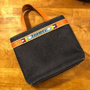 Tommy Hilfiger Vintage 90’s Beaded Denim and leather Purse